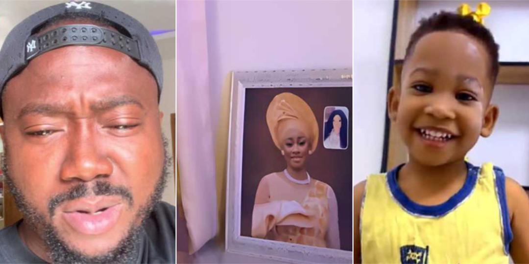 Man who lost his wife shares what his son said after seeing his late mother's frame