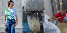 Lady laments after saving empty water bottles for 7 months, gets only N11,000
