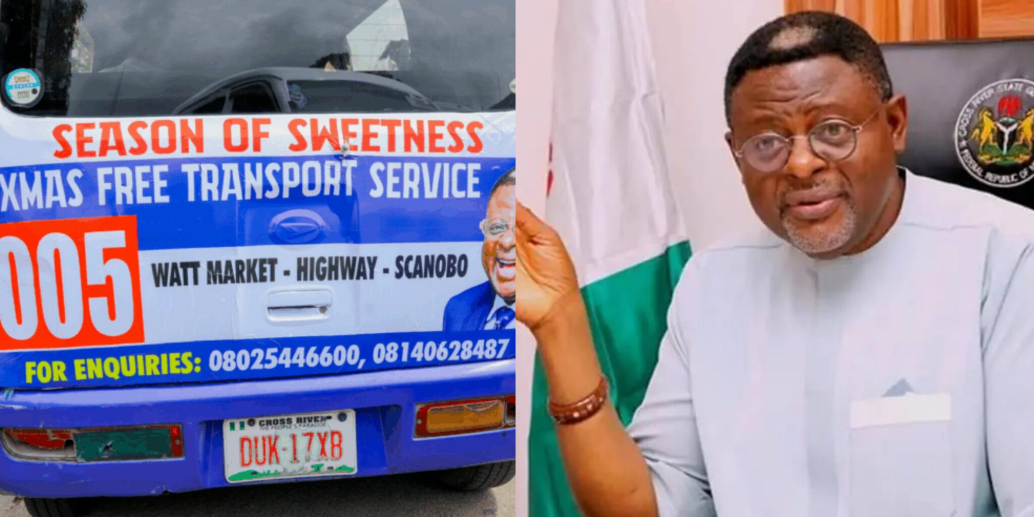 Cross River State government launches free Christmas bus service