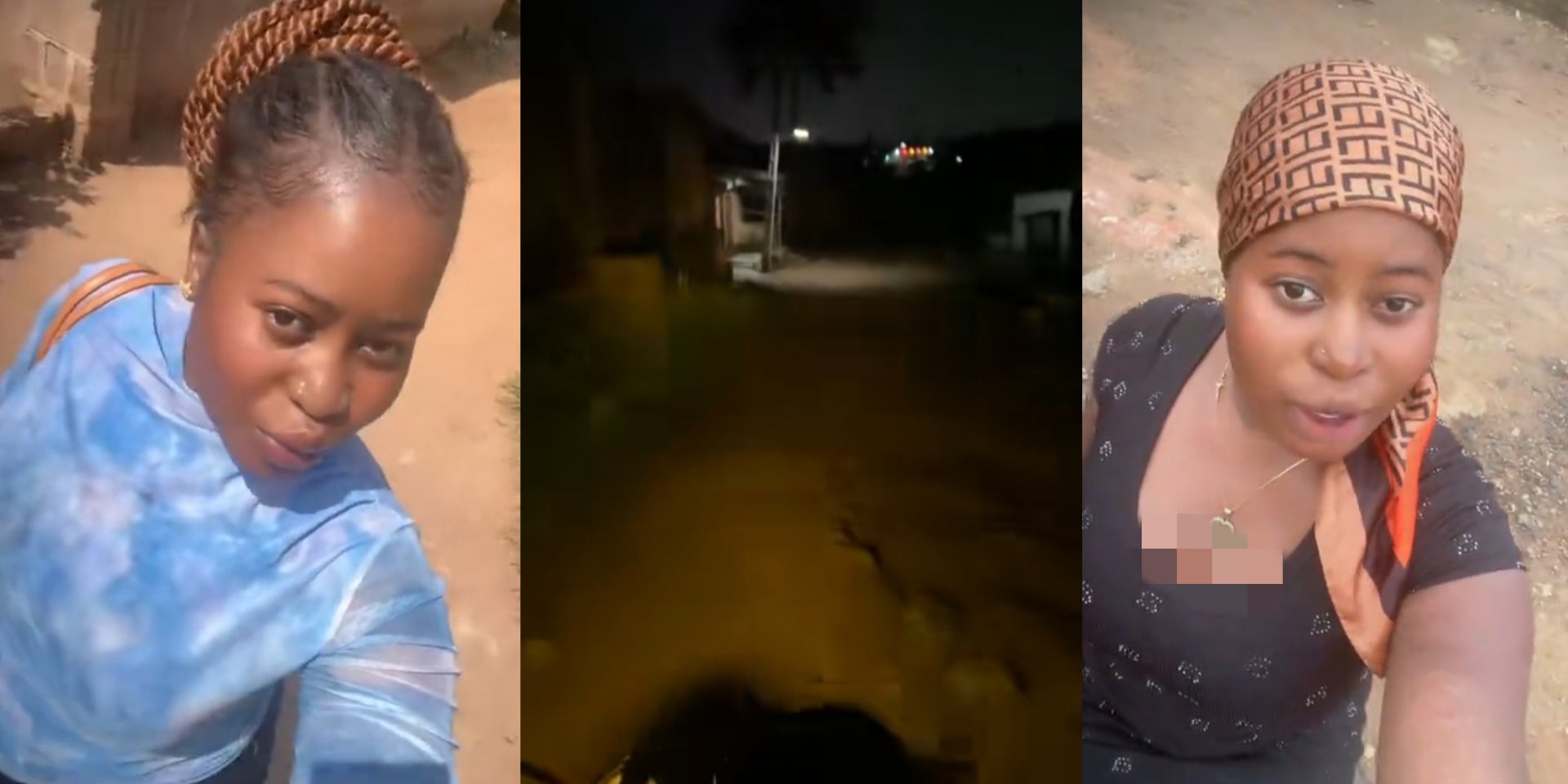 Lady going home late at night sings Hausa song loudly in trending video, Nigerians react