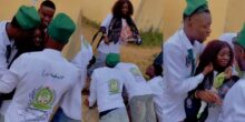 Graduates prostrate for female classmate who helped them academically