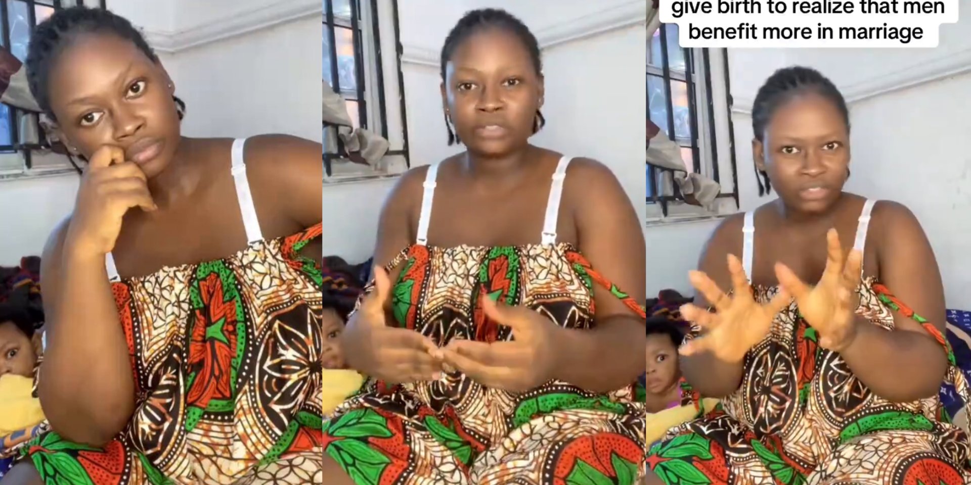 Lady stirs controversy as she opines marriage benefits men more