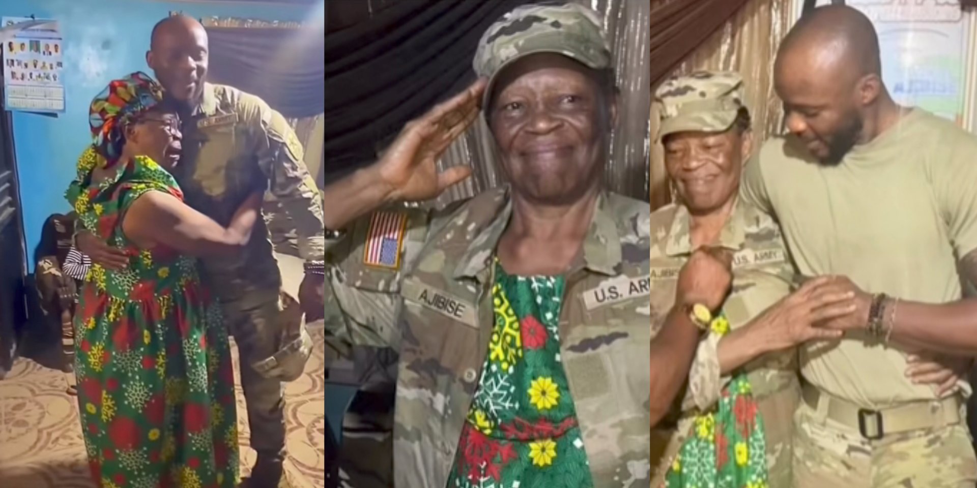 Touching moment mother reunites with son 7 years after he left to join US Army