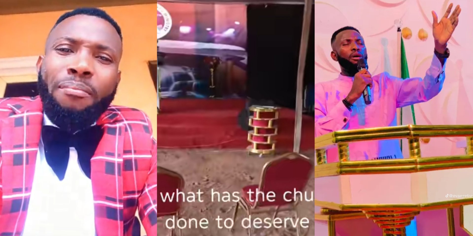 Pastor thieves church