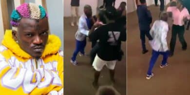 Portable spotted fighting at Odumodublvck's concert