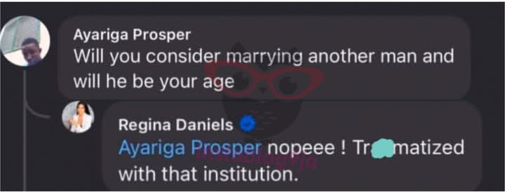 Regina Daniels vows never to remarry