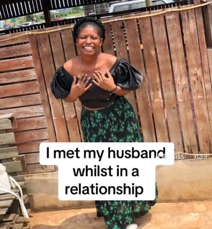 Woman reveals how she met her husband while in a relationship with another man