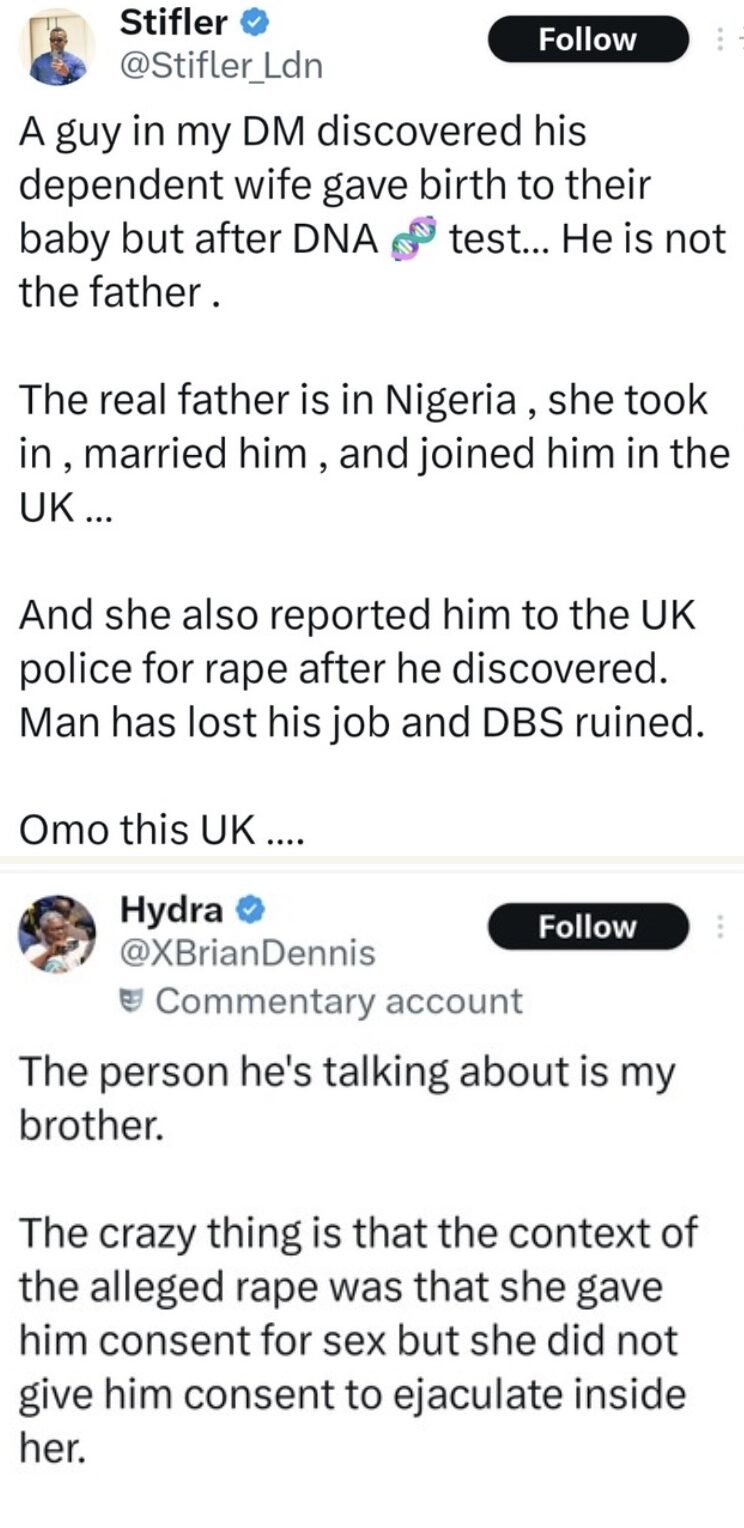 UK-based Nigerian man reportedly loses job after wife reported him