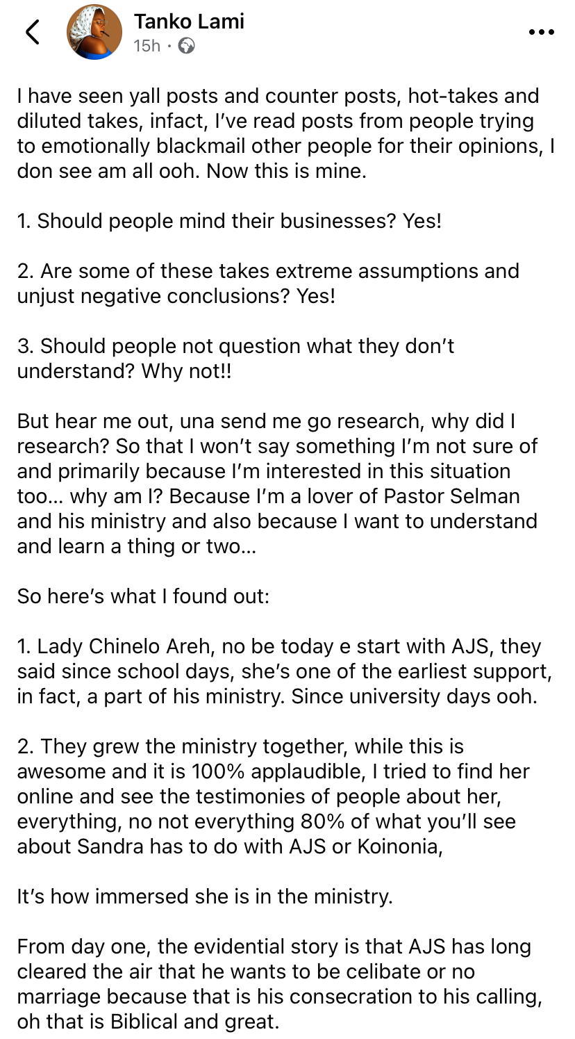 Lady who researched about Apostle Selman and Sandra shares what she found out