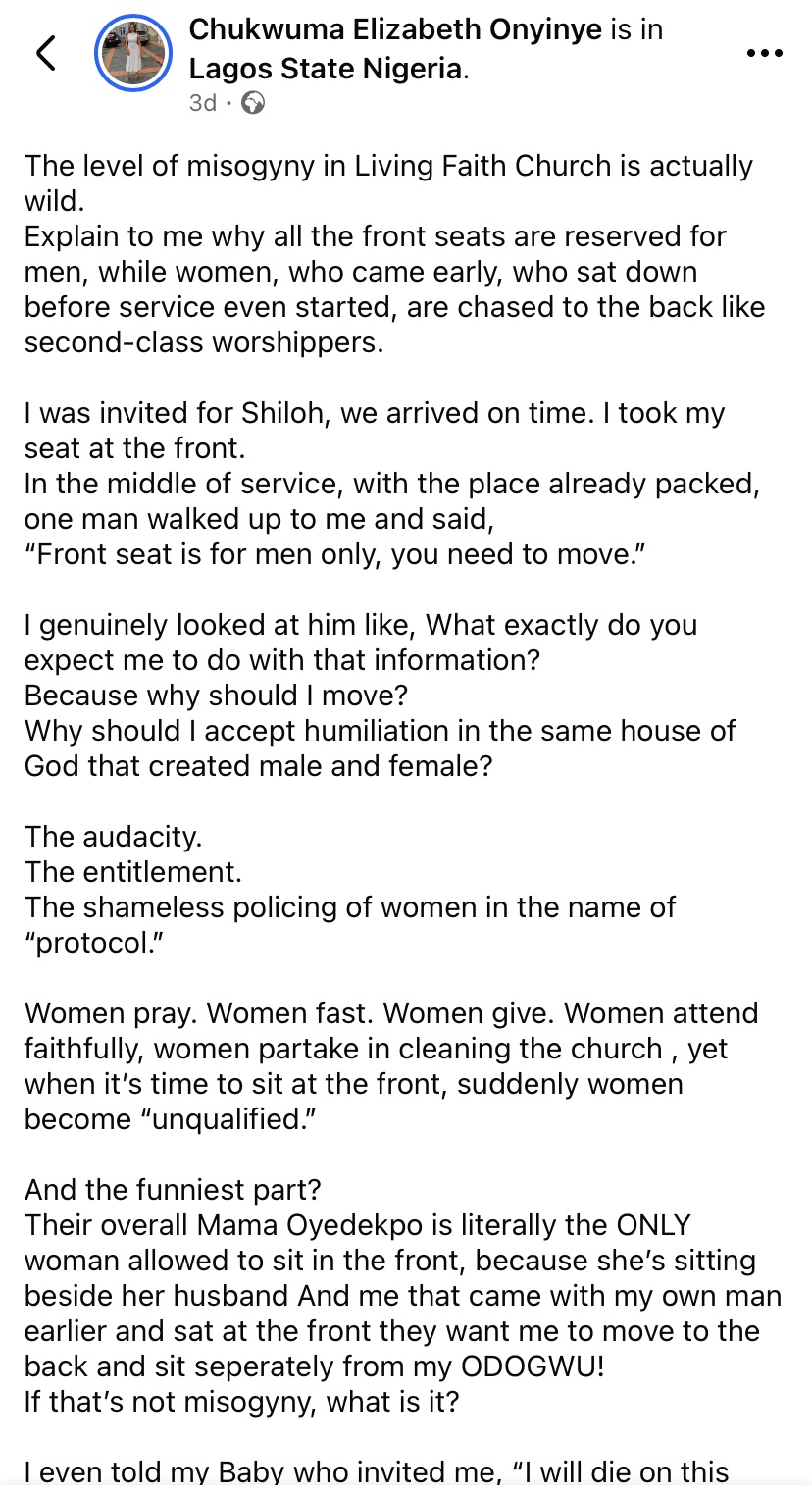 “I was humiliated for being a woman” - Lady cries out over her experience at Shiloh 2025