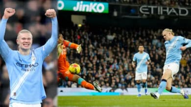 EPL: Haaland double sends Man City top after West Ham win