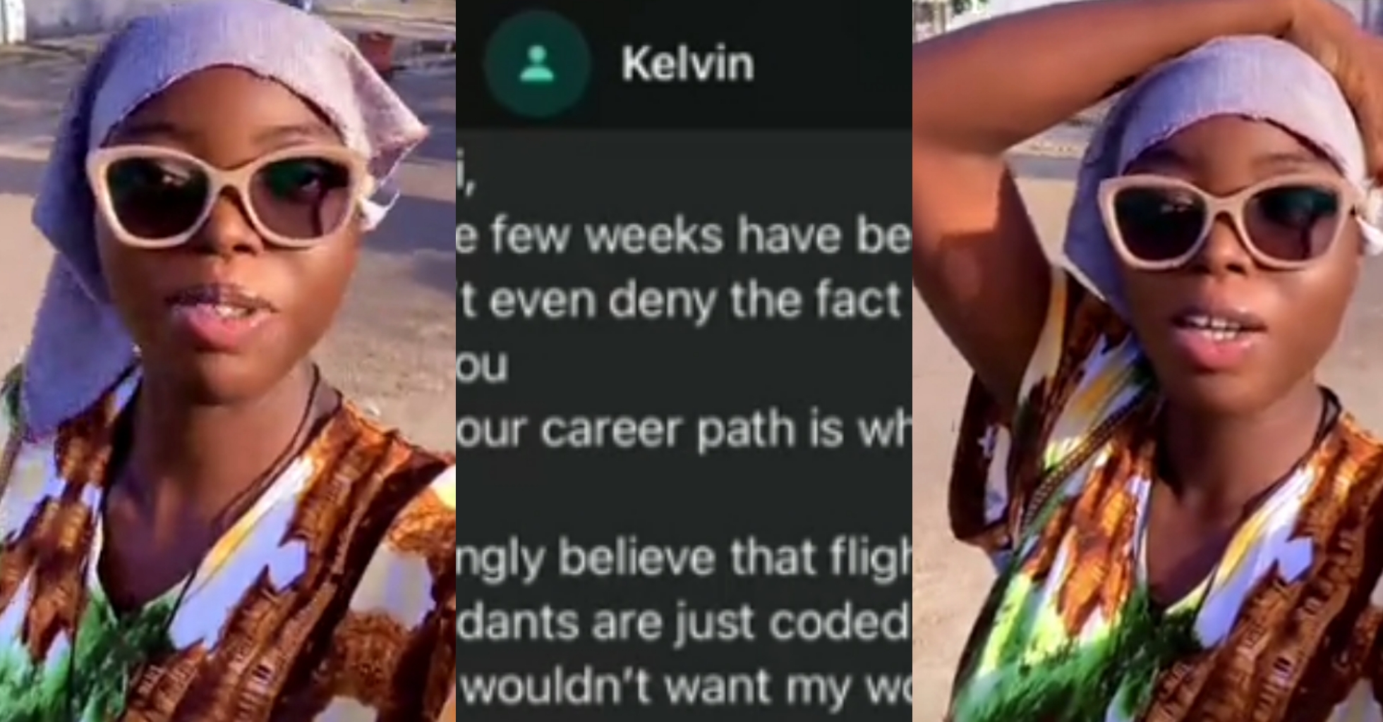 “Your career path”- Flight attendant exposes shocking message received from her admirer