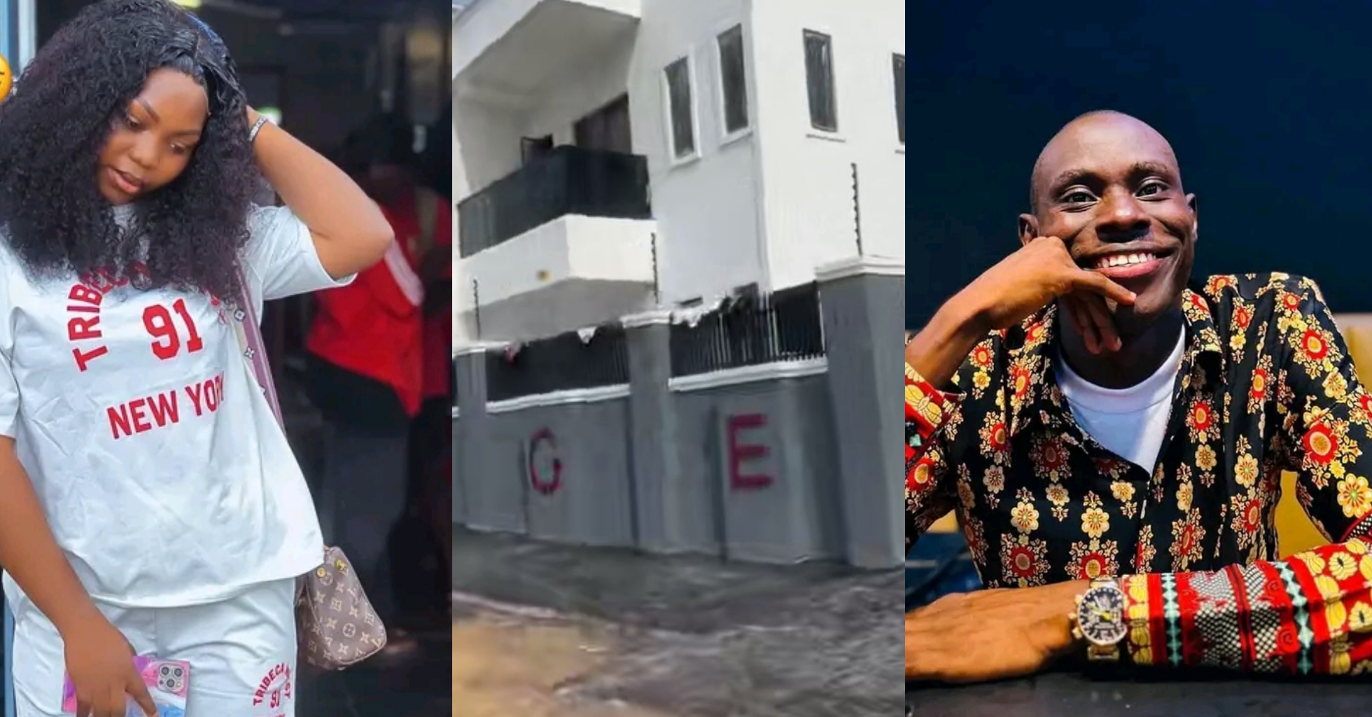 Lady who passed GehGeh’s mansion shares look, location