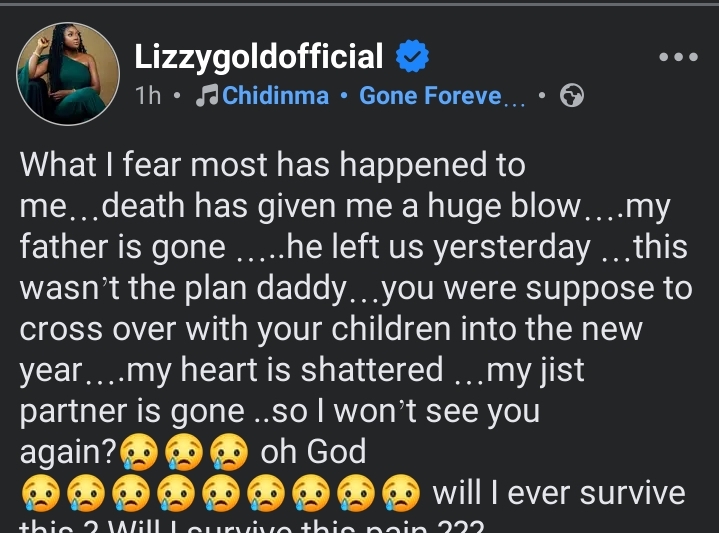 Lizzy gold Facebook post 