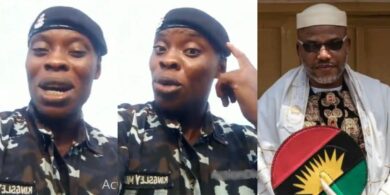 "If you're an Igbo and you don't support Nnamdi Kanu, you're not a true Igbo" - Nigerian Police officer declares