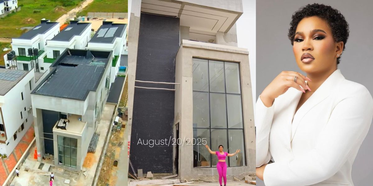 “Living in my answered prayers!” — Diiadem unveils her multi-million naira mansion in grand style