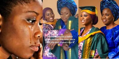 Heartbroken lady mourns mother who passed away on her convocation day