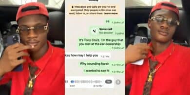 Lady blasts man who tried to chat her up after failing to pay for her car bill