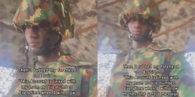 "I withdraw ₦7100 daily" - Nigerian soldier shares how he reassures his mom that he's alive