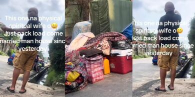 Drama as ex-girlfriend moves her belongings to a married man’s home, refuses to leave