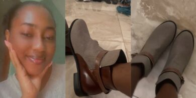 Lady whose Uncle sent her shoes from the US shares what she received