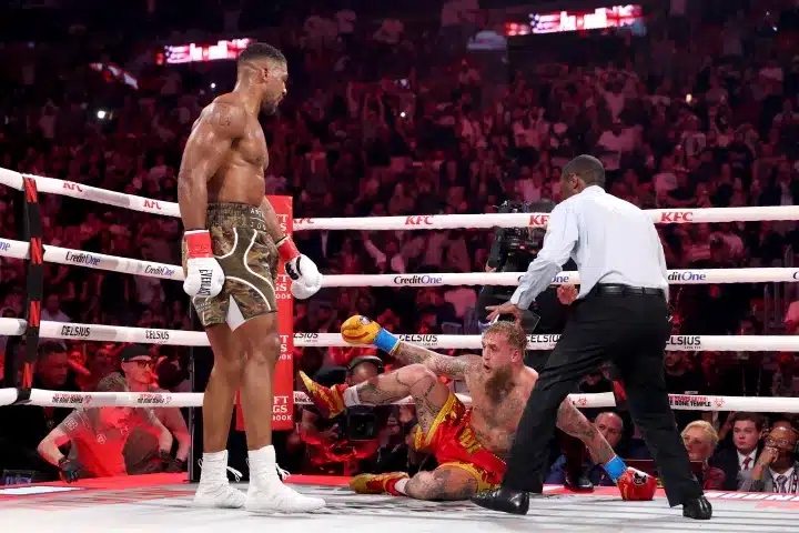 Anthony Joshua beat Jake Paul in sixth round as circus bout ends in knockout