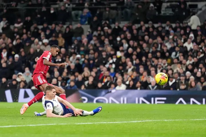 EPL: Isak scores, limps off as Liverpool beat nine-man Spurs