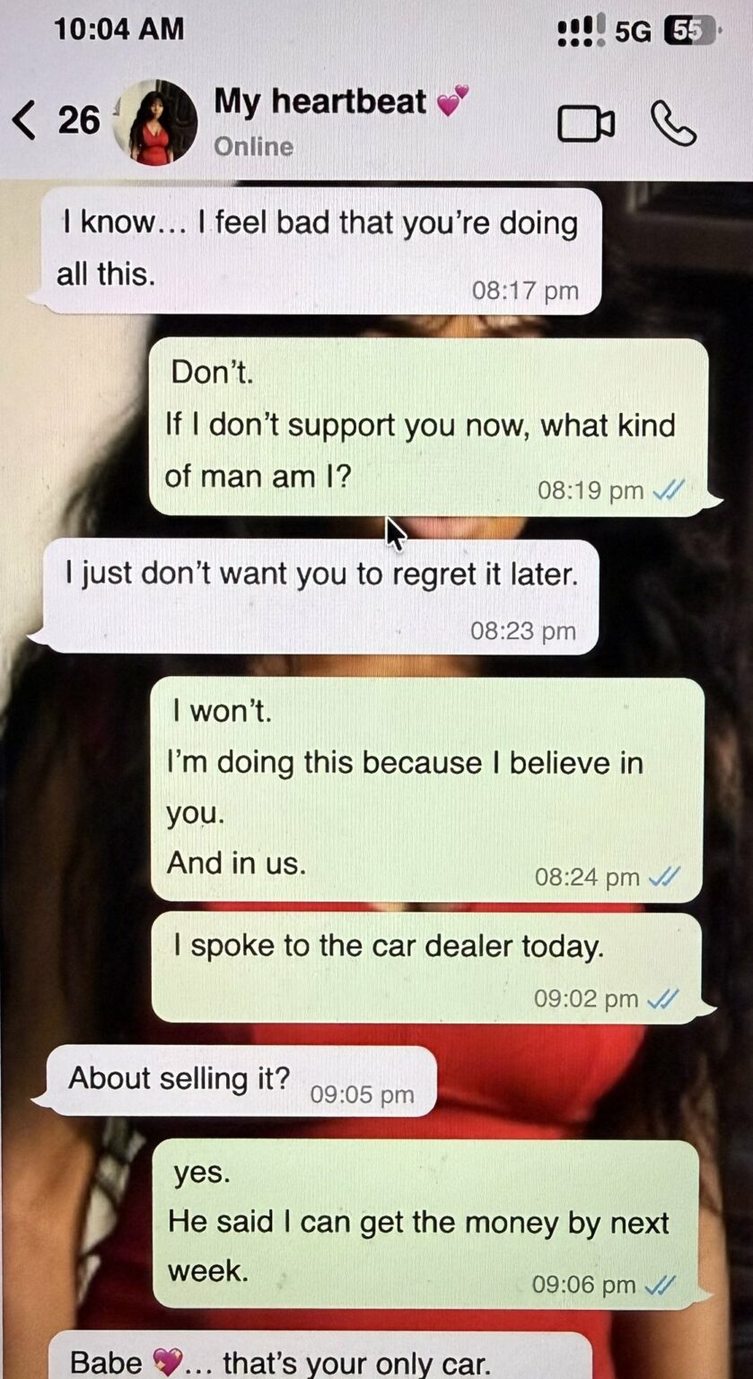 Man narrates how girlfriend dumped him after selling his car to send ...
