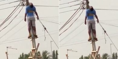Young man electrocuted while working on power line