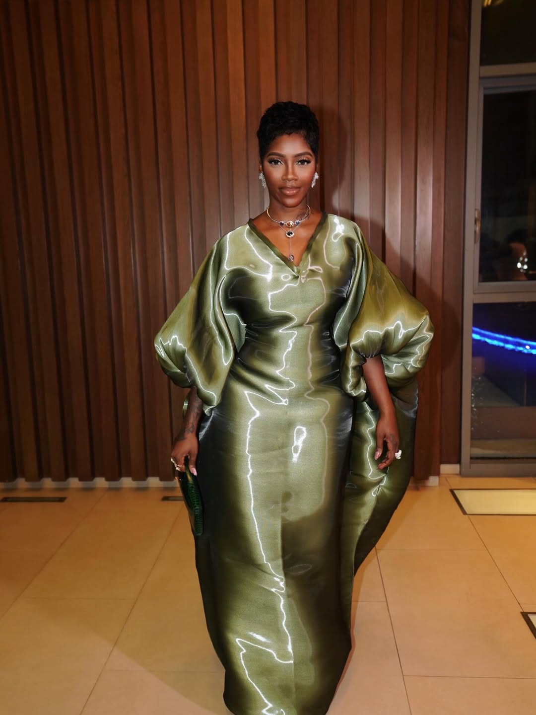 Tiwa Savage roasts man who opined her son was frowning at her for shaking backside in public 