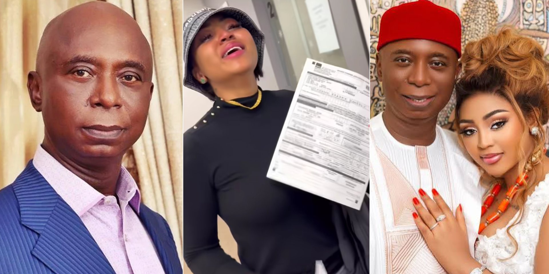 Ned Nwoko reacts after Regina Daniels unveiled drug test results
