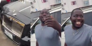 “Mechanic dey drive Rolls-Royce?” – Man left in complete shock as Lekki mechanic shows off his luxury car