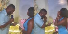 “You can into my life, you made me a man” – Man in tears as he propose to his woman