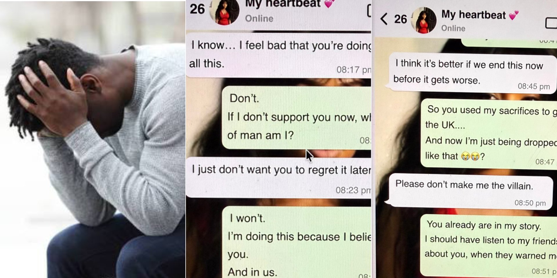 Man narrates how girlfriend dumped him after selling his car to send her abroad