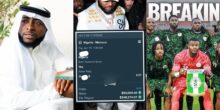 AFCON: Davido breaks silence after losing N495M bet following Super Eagles' defeat