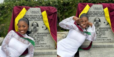 Lady touches hearts as she celebrates her convocation at her late father’s grave