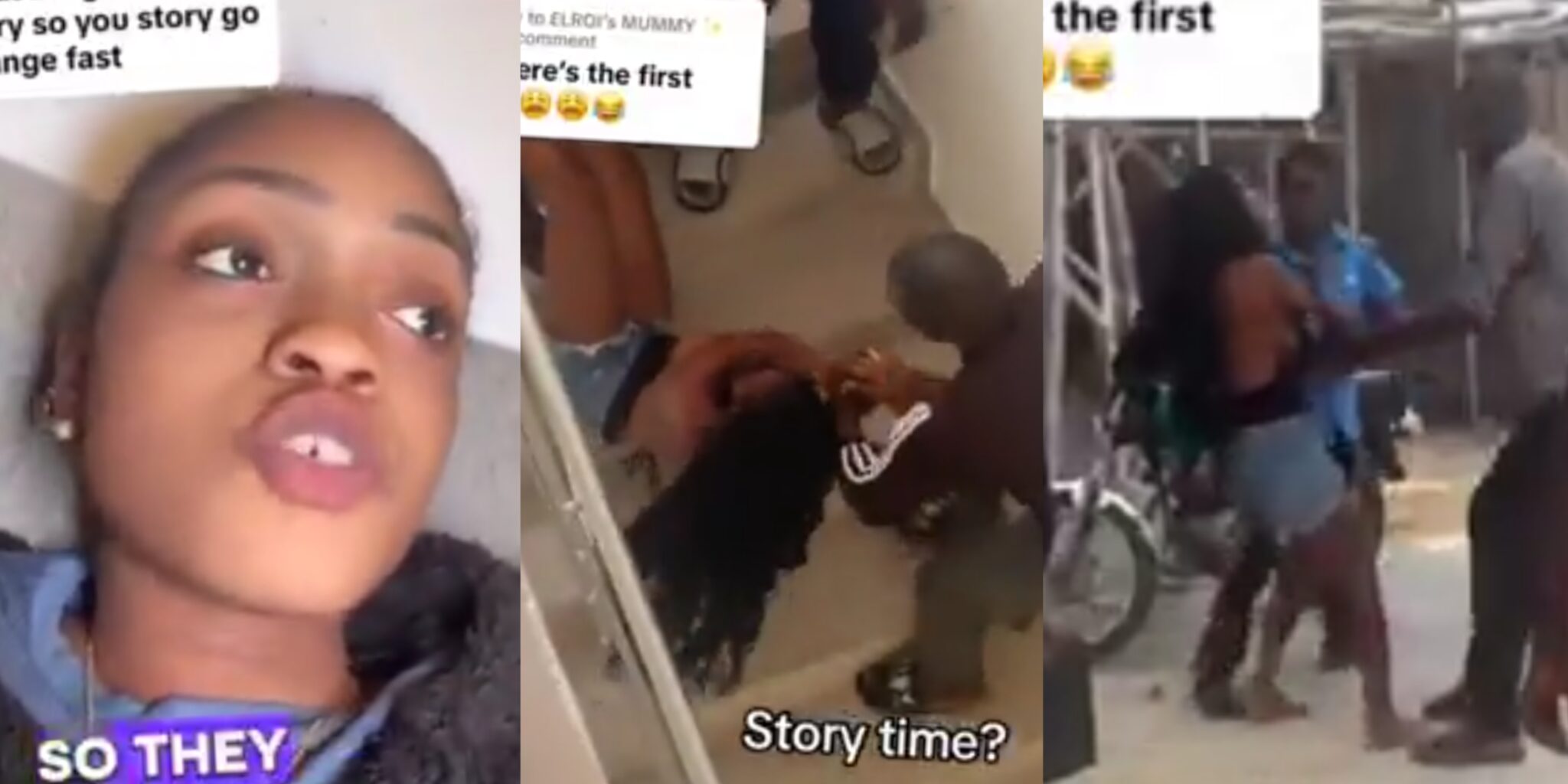 Drama as security dragged lady out of compound after romantic encounter with Lagos man