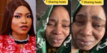 Halima Abubakar cries out after allegedly being ejected by landlady