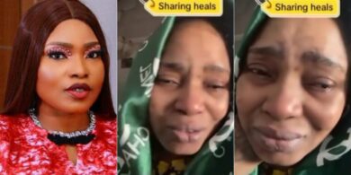Halima Abubakar cries out after allegedly being ejected by landlady
