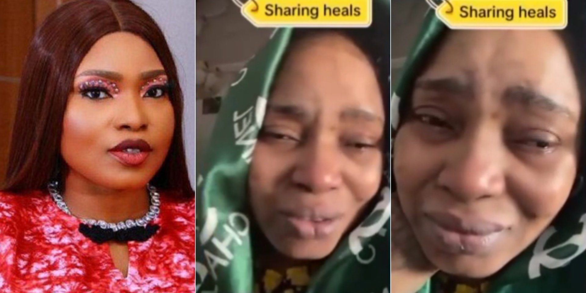 Halima Abubakar cries out after allegedly being ejected by landlady