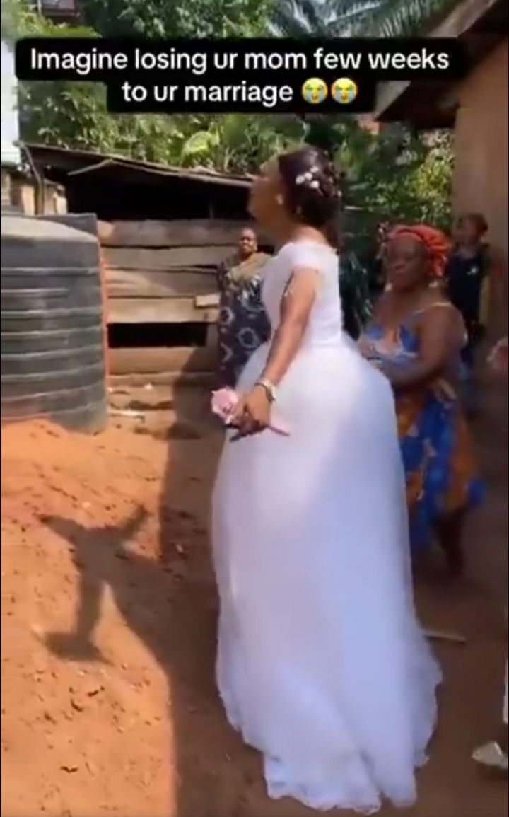 Bride visits late mother’s burial ground on wedding day