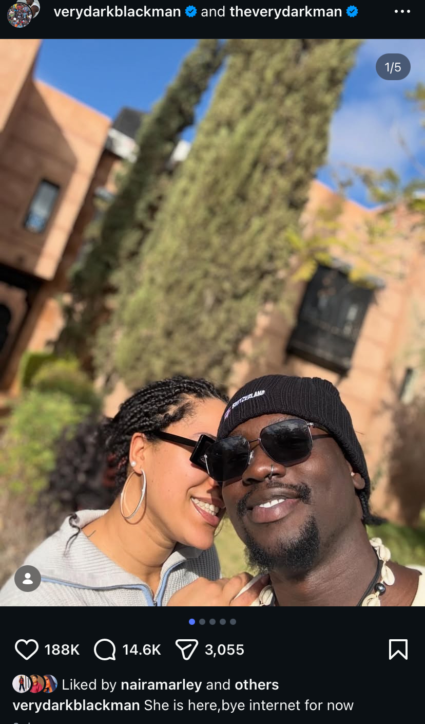 VeryDarkMan finally shows off girlfriend amid alleged relationship with Jojo of Lele