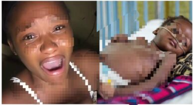 "I'm in pain, I took my 2-year-old daughter to hospital and she was tested positive" - Woman cries out