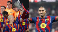 Raphinha shines as 10-man Barcelona beat Real Madrid to retain Spanish Super Cup