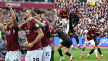 EPL: West Ham ease past Sunderland 3-1 in relegation battle