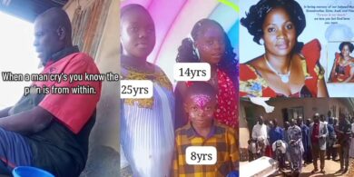 “Nigeria has truly happened to me” - Lady cries out as father breaks down after wife’s death, abduction of 3 children