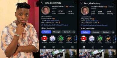 Confusion as Destiny Boy gains over 200k followers hours after death