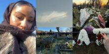 Lady who attended Anthony Joshua's friends' funeral shares strange thing she saw above their graves