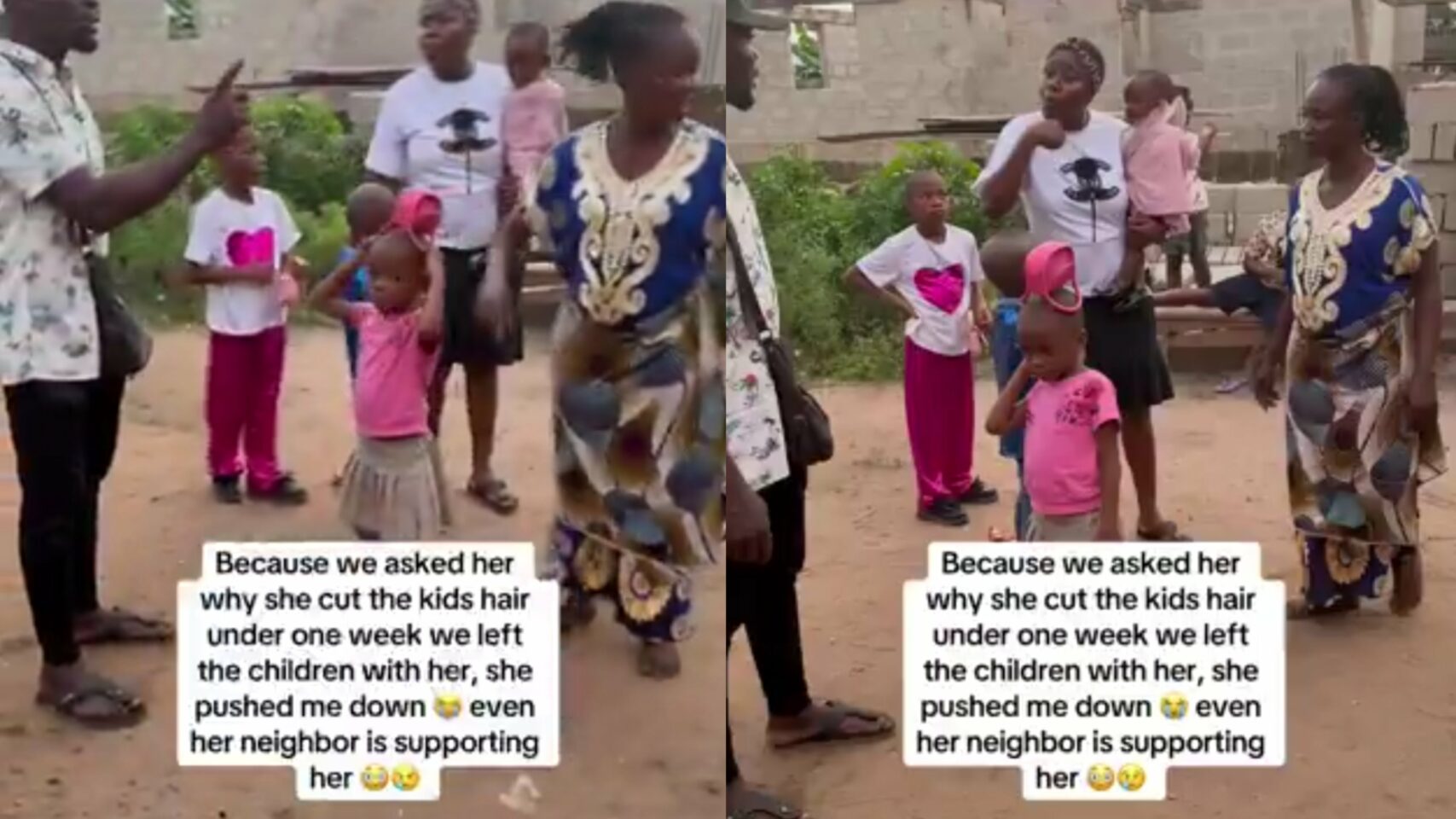 “I asked why she cut the kids’ hair, she pushed me!”— Mother speaks on viral dispute
