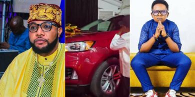 E-Money gifts actor, Chinedu Ikedieze ‘Akin’ a brand new SUV at his birthday party